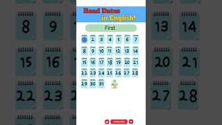 📅 Read Dates in English  For Beginners  Practice English  shorts [upl. by Ravid]