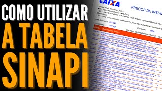 Como Utilizar a Tabela SINAPI – Orçamento de Obras  ALEX WETLER [upl. by Reinhard]