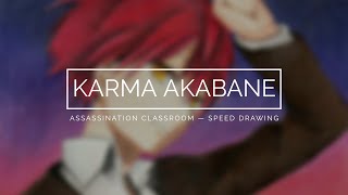 Akabane Karma Assassination Classroom — Speed Drawing [upl. by Brodench]