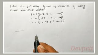 Gauss method  elimination method  Statics statical and numerical method Bsc BTech MSc math [upl. by Mic870]