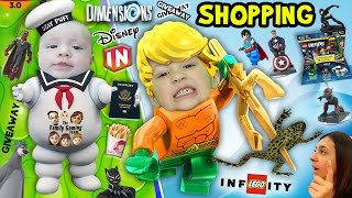 FGTEEV Shopping Shawn amp the Marshmallow Man  Aqua Frog NEW Disney Infinity amp Lego Dimensions [upl. by Phip]