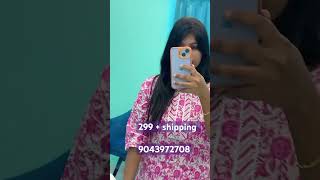 299 Kurti and pant  no cod  7 to 10 days delivery kurticollection necklacesviralvideo video [upl. by Zarla]