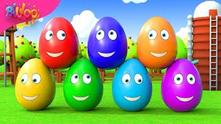 Surprise Eggs Kids Song  Colorful Eggs  BluLoo Nursery Rhymes amp Kids Songs [upl. by Sherl]