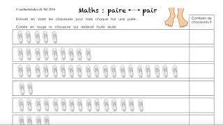 Maths 5P HARMOS Semaine 1 Fiche  pair impair 2 [upl. by Relyuc65]