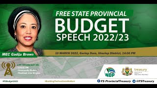 Free State Provincial Budget 202223 [upl. by Yna865]