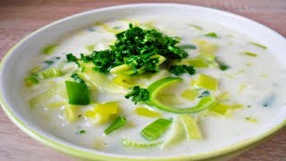 Rezept Porreesuppe schnell und einfach selber machen  vegetarisch  Leek Soup [upl. by Semmes]