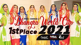 Bhangra world cup 2021 First Place  Punjabi Folk Dance Academy Edmonton  Girls Bhangra 2021 [upl. by Tteirrah]