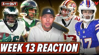 Week 13 Reaction Josh Allen amp Saquon top MVP candidates49ers are DONE Rodgers Future  3 amp Out [upl. by Brena]