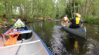 Paddling med kanot på Stångån 2021 med klass F20 från Fritidsledarutbildningen Gamleby folkhögskola [upl. by Elockin695]