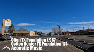 Acoustic Music  Texas  Drive Cotton Center to Olton TX  20221230 [upl. by Ellienad640]