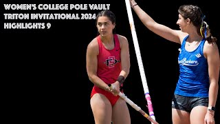 womens college pole vault Triton invitational 2024 highlights 9 [upl. by Spieler]