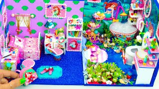 DIY Miniature Ariel Dollhouse  Bedroom and Bathroom [upl. by Adrien]