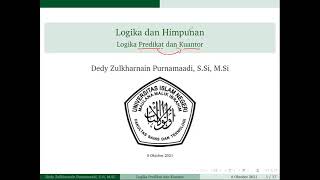 Logika dan Himpunan Logika Predikat dan Kuantor [upl. by Airdnala]