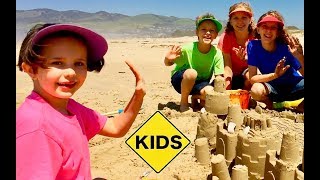 Sign Post Kids Sand Castle Toys at the Beach [upl. by Lorri887]