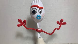 Toy Story 4 Pull N Go Forky With Wacky Action Toy Review [upl. by Marisa]