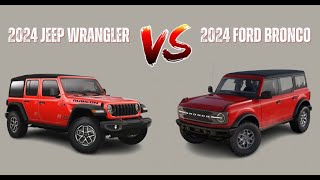 Comparing Vehicles 2024 Jeep Wrangler vs 2024 Ford Bronco [upl. by Ayel234]