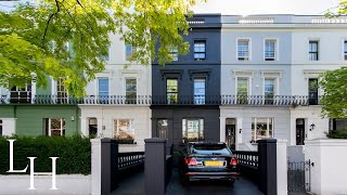 Inside The Iconic Charcoal Black Townhouse in Notting Hill London [upl. by Llertak684]