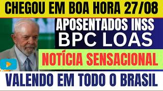 🔴CHEGOU NA HORA CERTA BPCLOASAPOSENTADOSGOVERNO PENSIONISTAS A GRANA NA CONTA 2708 [upl. by Cthrine]