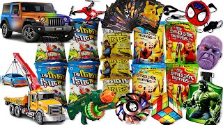 Latest Snacks Collection🤑Rc Bike Goku SpiderMan Pokemon Rc Toys Gun Pens Spinner Truck JCB [upl. by Yanarp209]