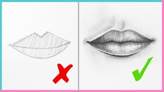 DOs amp DONTs How to Draw Realistic Lips amp the Mouth Step By Step  Art Drawing Tutorial [upl. by Nylodnew941]