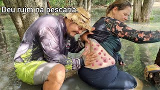 GRITOS DE SOCORRO E MUITO DESESPEROFOMOS ATACADOS NOVAMENTE pescaria [upl. by Dixie]