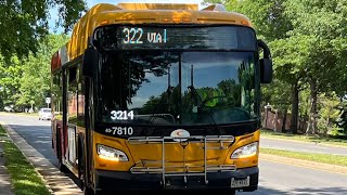 Fairfax connector 2015 new flyer Xcelsior XD35 7810 on route 322 [upl. by Wolford]