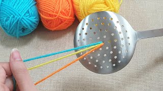 Amazing  Super easy idea made of ladle and wool  Gift Craft ldeas  DIY projects [upl. by Zitella]