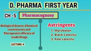 AstringentsCH5L4PharmacognosyDPharmFirst year [upl. by Aver]