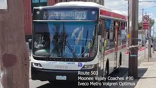 Moonee Valley Coaches 90 Iveco Metro Volgren Optimus [upl. by Yezdnil]