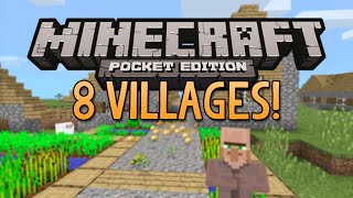 8 VILLAGES SEED  Minecraft Pocket Edition Best Village Seed [upl. by Tnomed]