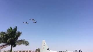 An all women crew of IAF flew a 03 aircraft formation in Dornier aircraft at Aeroindia 2019 [upl. by Aztiraj]