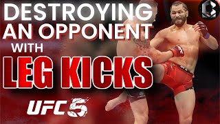 This Is How To Destroy Opponents In UFC 5 Using Leg Kicks [upl. by Zulch]