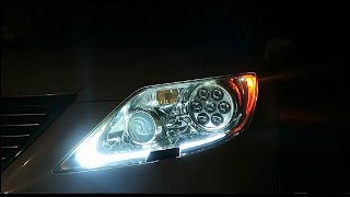 Lexus LS460 Q45 Retrofit HID  LED JDM Foglights JoeZ Exhaust [upl. by Ellett528]