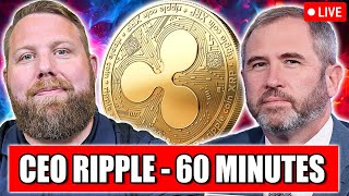 RIPPLE CEO BRAD GARLINGHOUSE 60 MINUTES INTERVIEW  LIVE REACTION TO XRP PRICE [upl. by Gypsy]