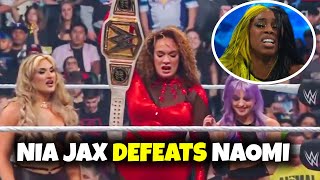 NIA JAX DEFEATS NAOMI IN CHAOTIC WOMEN’S DIVISION MATCH [upl. by Cowey]