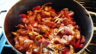 Breadfruit cooked with stewed pork in coconut milkwmv [upl. by Zeret354]