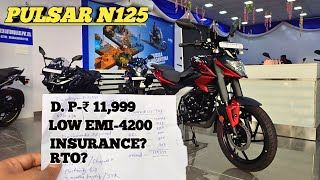 2024 Bajaj Pulsar N125 Only ₹95 000 Price Break up  Easy EMI options 🛑 Lightest Pulsar Ever [upl. by Colvin]