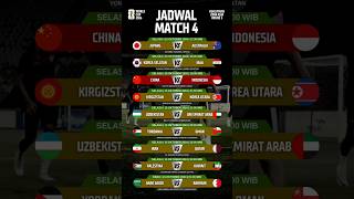 Jadwal Match 4 Dari Putaran 3 Kualifikasi Piala Dunia 2026 Zona Asia  CHINA vs INDONESIA [upl. by Annairb]