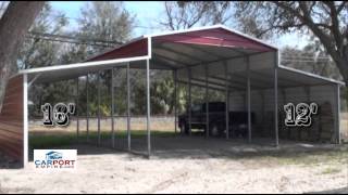 Steel Barns  42X26 Steel Barn Garage Lean To Building By Carport Empire [upl. by Anikram938]