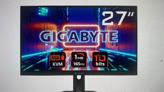 Gigabyte M27Q 165hz KVM gaming monitor [upl. by Neenad]