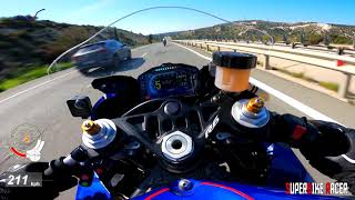 Yamaha R6 GPS Top Speed Quickshifter Akrapovic Sound [upl. by Wehtta]