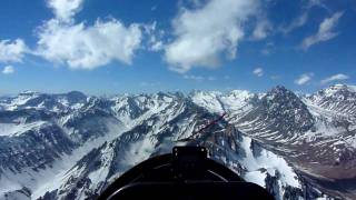 Moutain flying in a glider in Chile close to the Aconcagua Zweefvliegen in Chile bij de Aconcagua [upl. by Suoirtemed444]