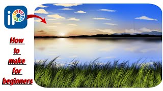 Ibis paint x tutorial for beginners ibis paint x🖌️ painting sunset🌆 evening digital art🎨🎨🎨 [upl. by Derinna860]