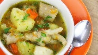 Traditional Caribbean Chicken Foot Soup Recipe [upl. by Omlesna]