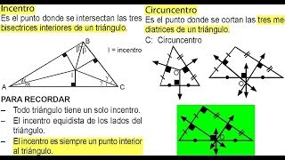 Baricentro Ortocentro Incentro Circuncentro y Excentro en un Triángulo Ejercicios Resueltos [upl. by Owain363]