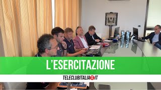 Esercitazione rischio vulcanico insediato centro operativo comunale a Giugliano [upl. by Adroj]