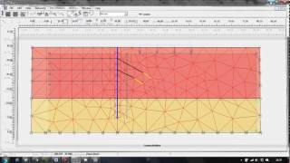 Plaxis 2D Tutorial Excavation and Retaining Wall [upl. by Elleirol]