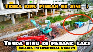 tenda biru di dirikan kembali pindah dekat jpo jis  ancol zona utara jakarta international stadium [upl. by Imoyaba]