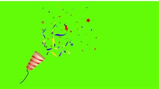 Colorful Confetti Falling for Birthday celebration on Green screen background 4K green greenscreen [upl. by Ellennad]