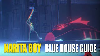 Narita Boy  Blue House Walkthrough  Boss Fight  NO COMMENTARY [upl. by Ecineg]